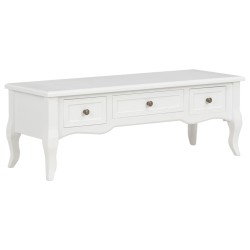 vidaXL Mueble para TV de madera blanco 100x35x35 cm