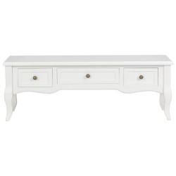vidaXL Mueble para TV de madera blanco 100x35x35 cm