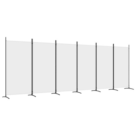 vidaXL Biombo divisor de 6 paneles de tela blanco 520x180 cm