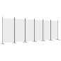 vidaXL Biombo divisor de 6 paneles de tela blanco 520x180 cm vidaXL Biombo divisor de 6 paneles de tela blanco 520x180 cm