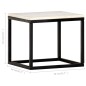 vidaXL Mesa de centro piedra real textura de mármol blanco 40x40x35 cm vidaXL Mesa de centro piedra real textura de mármol blanco 40x40x35 cm
