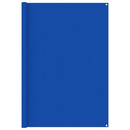 vidaXL Alfombra para tienda de campaña HDPE azul 200x400 cm