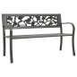 vidaXL Banco de jardín de acero gris 125 cm vidaXL Banco de jardín de acero gris 125 cm