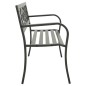 vidaXL Banco de jardín de acero gris 125 cm vidaXL Banco de jardín de acero gris 125 cm