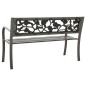 vidaXL Banco de jardín de acero gris 125 cm vidaXL Banco de jardín de acero gris 125 cm