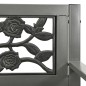 vidaXL Banco de jardín de acero gris 125 cm vidaXL Banco de jardín de acero gris 125 cm