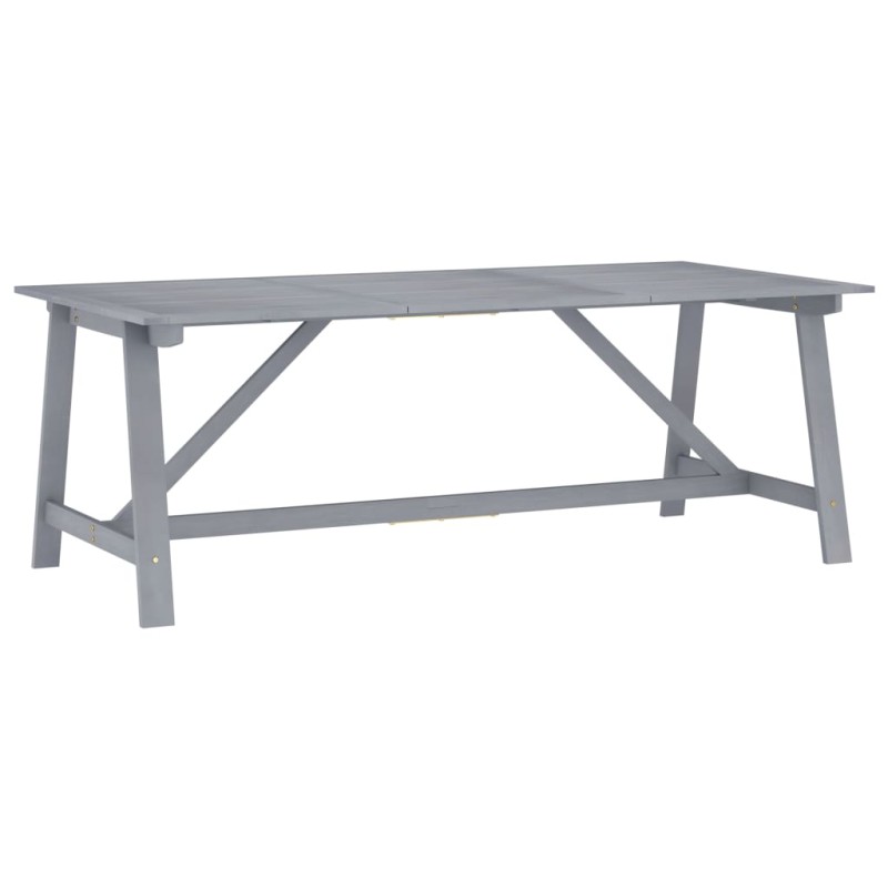 vidaXL Mesa comedor de jardín madera maciza acacia gris 206x100x74 cm vidaXL Mesa comedor de jardín madera maciza acacia gris 206x100x74 cm