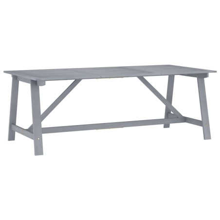 vidaXL Mesa comedor de jardín madera maciza acacia gris 206x100x74 cm