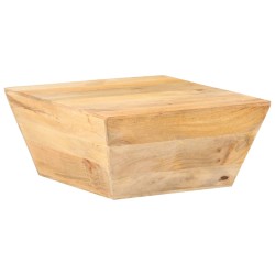 vidaXL Mesa de centro forma de V madera maciza de mango 66x66x30 cm