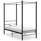 vidaXL Estructura de cama con dosel metal negro 100x200 cm vidaXL Estructura de cama con dosel metal negro 100x200 cm