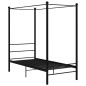 vidaXL Estructura de cama con dosel metal negro 100x200 cm vidaXL Estructura de cama con dosel metal negro 100x200 cm