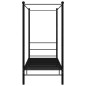vidaXL Estructura de cama con dosel metal negro 100x200 cm vidaXL Estructura de cama con dosel metal negro 100x200 cm