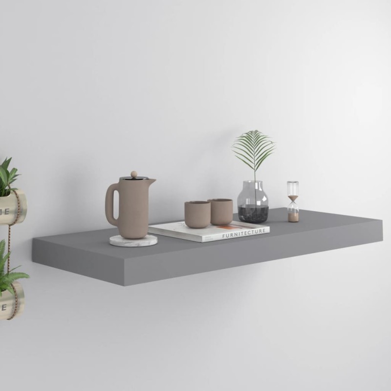 vidaXL Estante flotante de pared MDF gris 60x23,5x3,8 cm