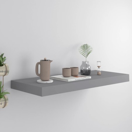 vidaXL Estante flotante de pared MDF gris 60x23,5x3,8 cm