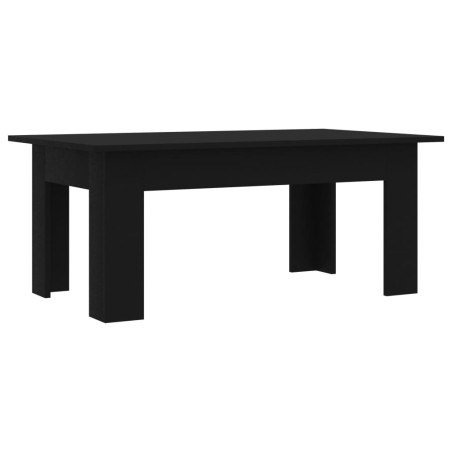 vidaXL Mesa de centro madera contrachapada negro 100x60x42 cm