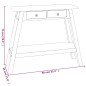 vidaXL Mesa consola con cajones madera maciza de caoba 90x30x75 cm vidaXL Mesa consola con cajones madera maciza de caoba 90x30x75 cm