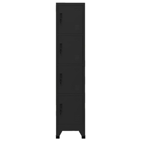 vidaXL Taquilla de acero negro 38x45x180 cm