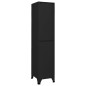 vidaXL Taquilla de acero negro 38x45x180 cm vidaXL Taquilla de acero negro 38x45x180 cm