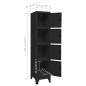 vidaXL Taquilla de acero negro 38x45x180 cm vidaXL Taquilla de acero negro 38x45x180 cm