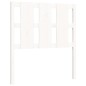vidaXL Estructura de cama individual con cabecero madera maciza blanco vidaXL Estructura de cama individual con cabecero madera maciza blanco