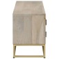 vidaXL Mueble de TV madera maciza de mango blanqueada 110x30x40 cm