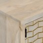 vidaXL Mueble de TV madera maciza de mango blanqueada 110x30x40 cm