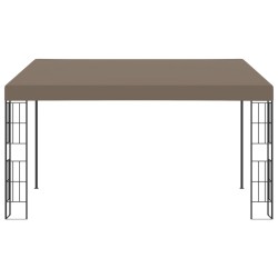 vidaXL Cenador con montaje en la pared gris taupe 4x3 m