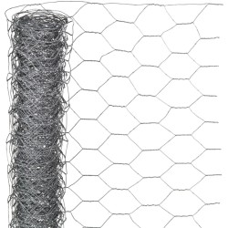 Nature Malla de alambre hexagonal 0,5x2,5 m 25 mm acero galvanizado
