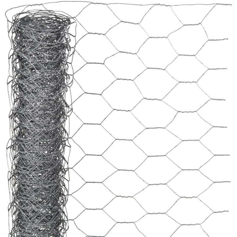 Nature Malla de alambre hexagonal 0,5x2,5 m 25 mm acero galvanizado Nature Malla de alambre hexagonal 0,5x2,5 m 25 mm acero galvanizado