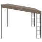 vidaXL Cenador con montaje en la pared gris taupe 4x3 m vidaXL Cenador con montaje en la pared gris taupe 4x3 m