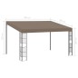 vidaXL Cenador con montaje en la pared gris taupe 4x3 m vidaXL Cenador con montaje en la pared gris taupe 4x3 m