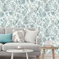 DUTCH WALLCOVERINGS Papel pintado hojas y tucán azul DUTCH WALLCOVERINGS Papel pintado hojas y tucán azul
