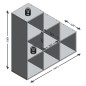 FMD Estantería/divisor de espacios con 6 compartimentos gris hormigón FMD Estantería/divisor de espacios con 6 compartimentos gris hormigón