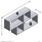 FMD Estantería de pared con 4 compartimentos blanco FMD Estantería de pared con 4 compartimentos blanco