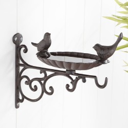 HI Comedero para pájaros de pared hierro fundido