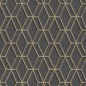 DUTCH WALLCOVERINGS Papel de pared hexagonal negro y dorado DUTCH WALLCOVERINGS Papel de pared hexagonal negro y dorado