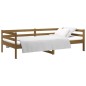 vidaXL Sofá cama de madera maciza de pino marrón miel 90x190 cm vidaXL Sofá cama de madera maciza de pino marrón miel 90x190 cm