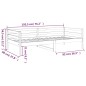 vidaXL Sofá cama de madera maciza de pino marrón miel 90x190 cm vidaXL Sofá cama de madera maciza de pino marrón miel 90x190 cm