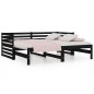 vidaXL Sofá cama extraíble madera maciza de pino negro 2x(80x200) cm vidaXL Sofá cama extraíble madera maciza de pino negro 2x(80x200) cm