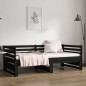 vidaXL Sofá cama extraíble madera maciza de pino negro 2x(80x200) cm vidaXL Sofá cama extraíble madera maciza de pino negro 2x(80x200) cm