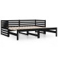 vidaXL Sofá cama extraíble madera maciza de pino negro 2x(80x200) cm vidaXL Sofá cama extraíble madera maciza de pino negro 2x(80x200) cm