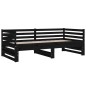 vidaXL Sofá cama extraíble madera maciza de pino negro 2x(80x200) cm vidaXL Sofá cama extraíble madera maciza de pino negro 2x(80x200) cm