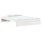 vidaXL Estructura de cama matrimonio madera maciza blanca 135x190 cm