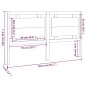 vidaXL Cabecero de cama madera maciza pino marrón miel 165,5x4x100 cm vidaXL Cabecero de cama madera maciza pino marrón miel 165,5x4x100 cm