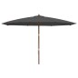 vidaXL Sombrilla jardín con poste de madera gris antracita 400x273 cm vidaXL Sombrilla jardín con poste de madera gris antracita 400x273 cm