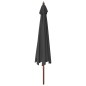 vidaXL Sombrilla jardín con poste de madera gris antracita 400x273 cm vidaXL Sombrilla jardín con poste de madera gris antracita 400x273 cm