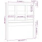 vidaXL Cabecero de cama madera maciza de pino 80,5x4x100 cm vidaXL Cabecero de cama madera maciza de pino 80,5x4x100 cm