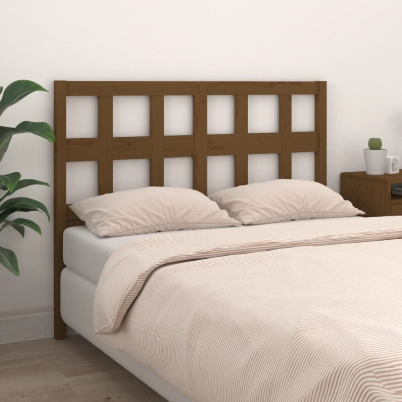 vidaXL Cabecero de cama madera maciza pino marrón miel 185,5x4x100 cm vidaXL Cabecero de cama madera maciza pino marrón miel 185,5x4x100 cm