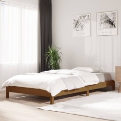 vidaXL Cama apilable de madera maciza de pino marrón miel 75x190 cm
