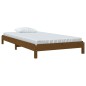 vidaXL Cama apilable de madera maciza de pino marrón miel 75x190 cm